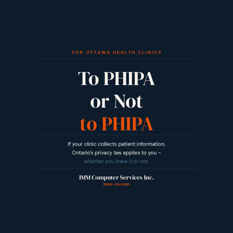 If You Run a Health Clinic in          Ontario, PHIPA Applies to You